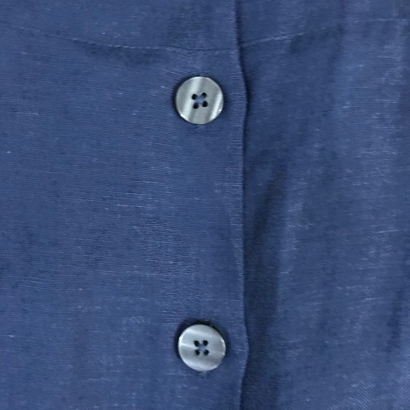 LUCKY BRAND | NWT Blue Button Down Linen Dress - Picture 5 of 6